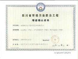 川环保三甲证书正本